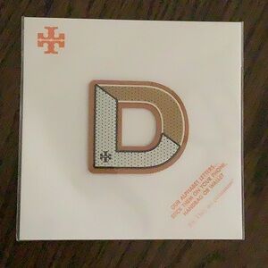 Tory Burch D Patch in Tan and White